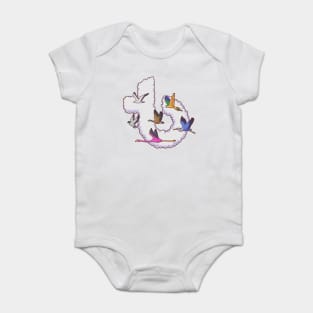 Team Building Birds Baby Bodysuit